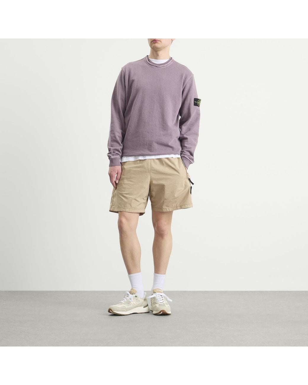 Stone Island Natural Tela Paracadute Shorts for men