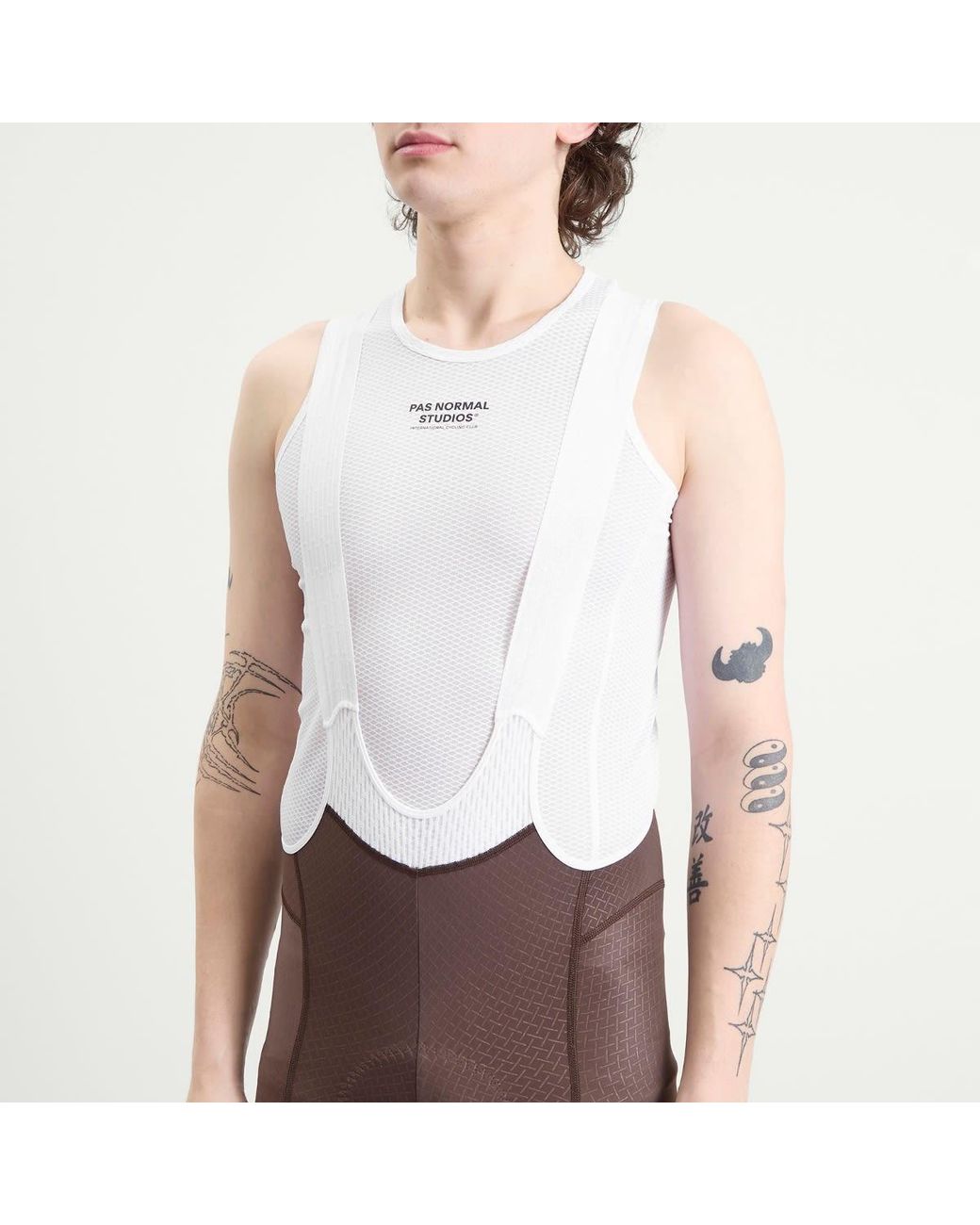 Pas Normal Studios White Sleeveless Base Layer for men