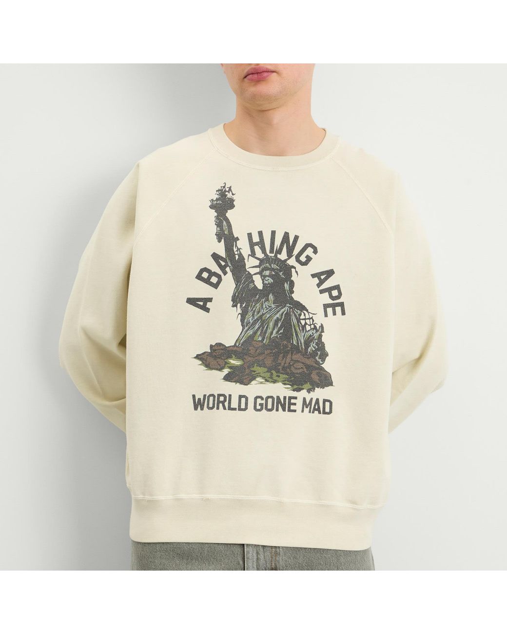 A Bathing Ape Destroy Washed Statue Of Liberty Sweatshirt in