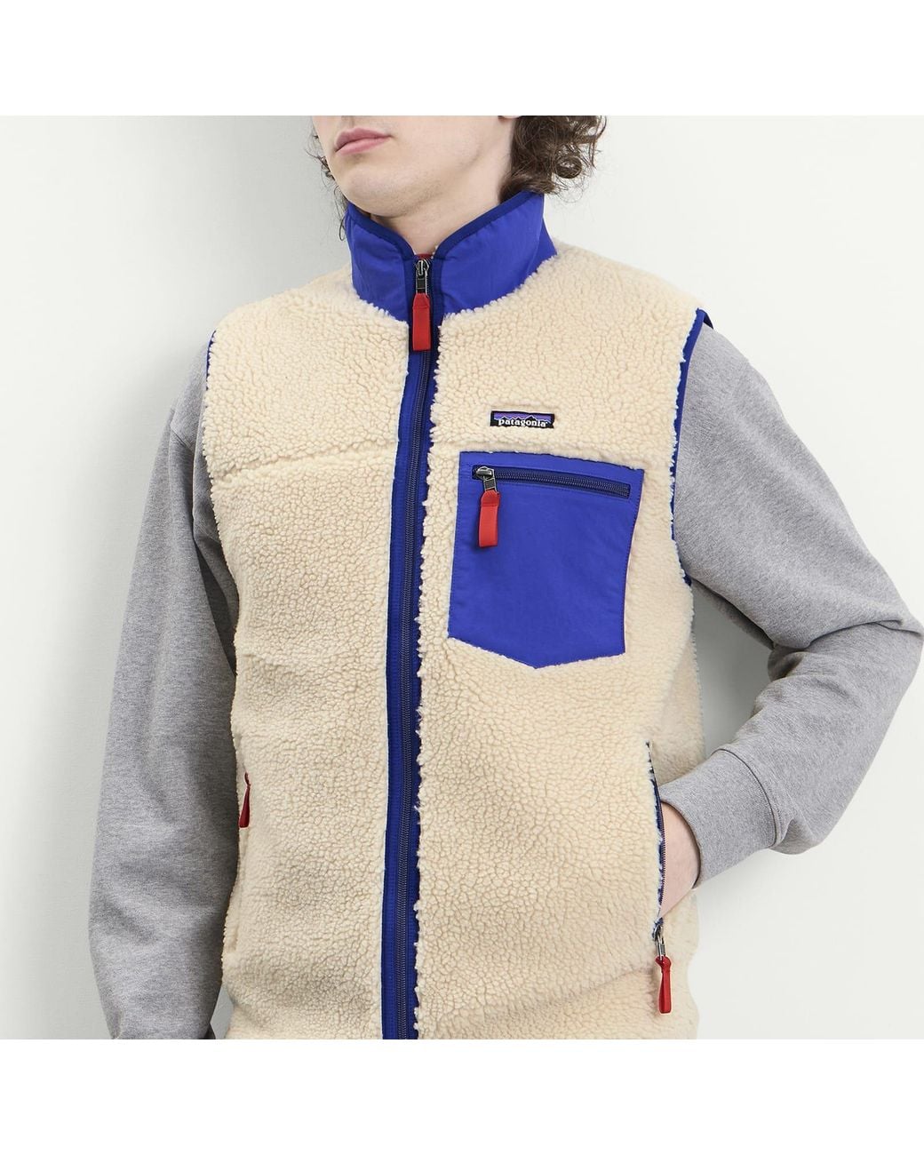 Patagonia Blue Classic Retro-X Vest Jacket for men