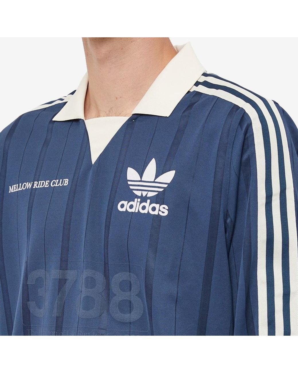 adidas Long Sleeve Mellow Ride Club T-shirt in Blue for Men adidas Long Sleeve Mellow Ride Club T-shirt in Blue for Men