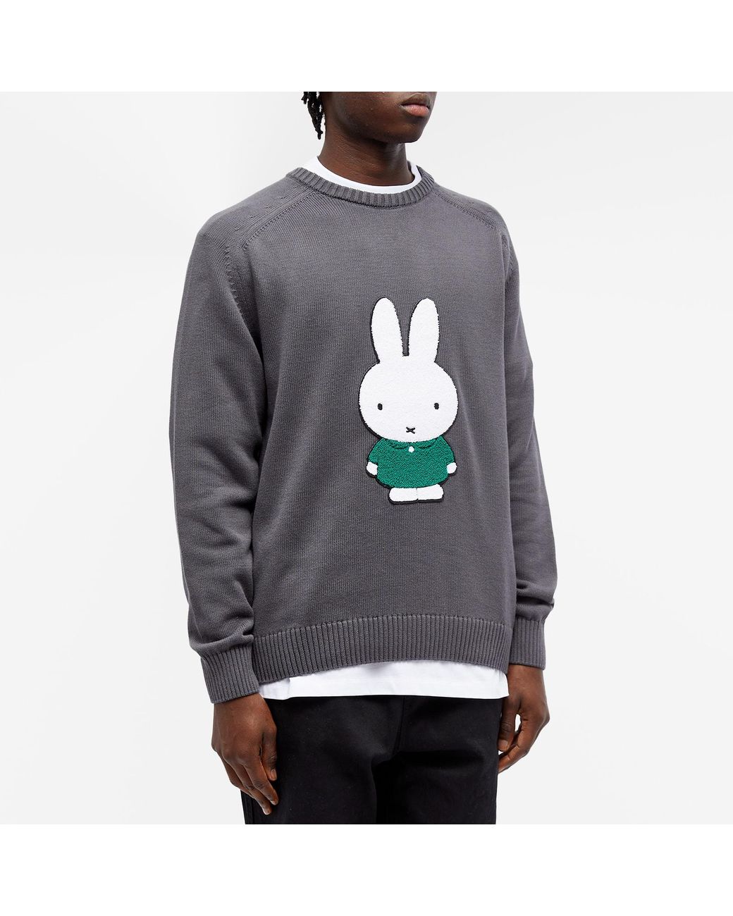 Pop Trading Co. X Miffy Crew Knit in Gray for Men | Lyst