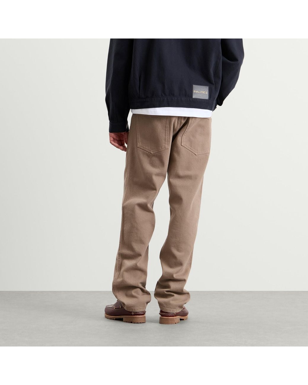 Palmes Brown Coarse Trousers for men