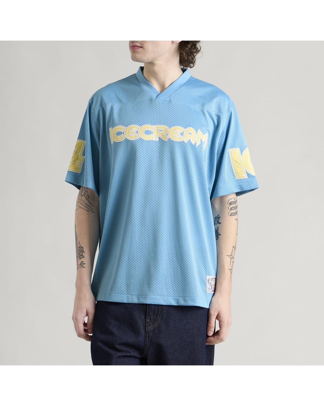 ICECREAM Blue Ic Football Top for men