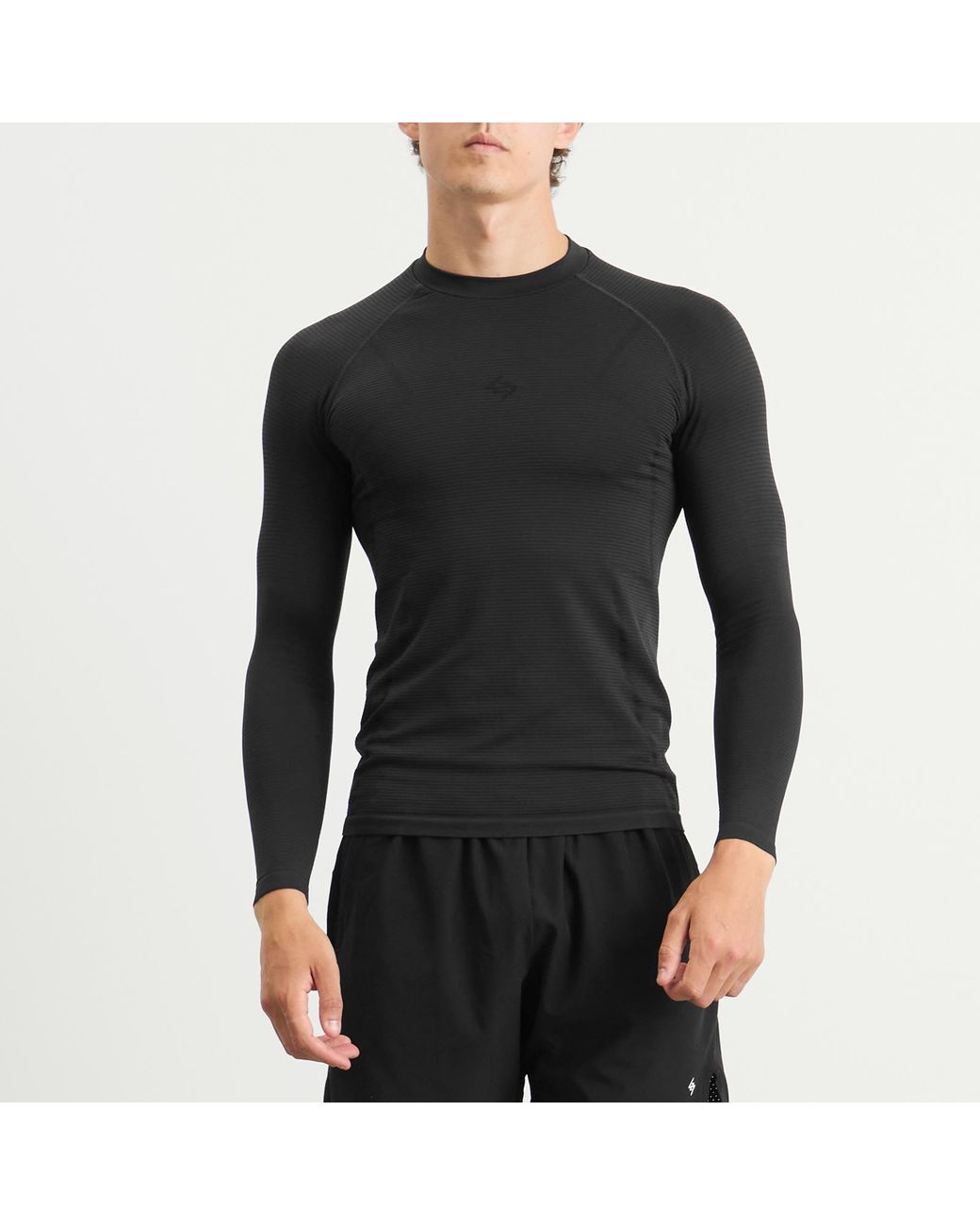 REPRESENT 247 Black Seamless Long Sleeve Top for men