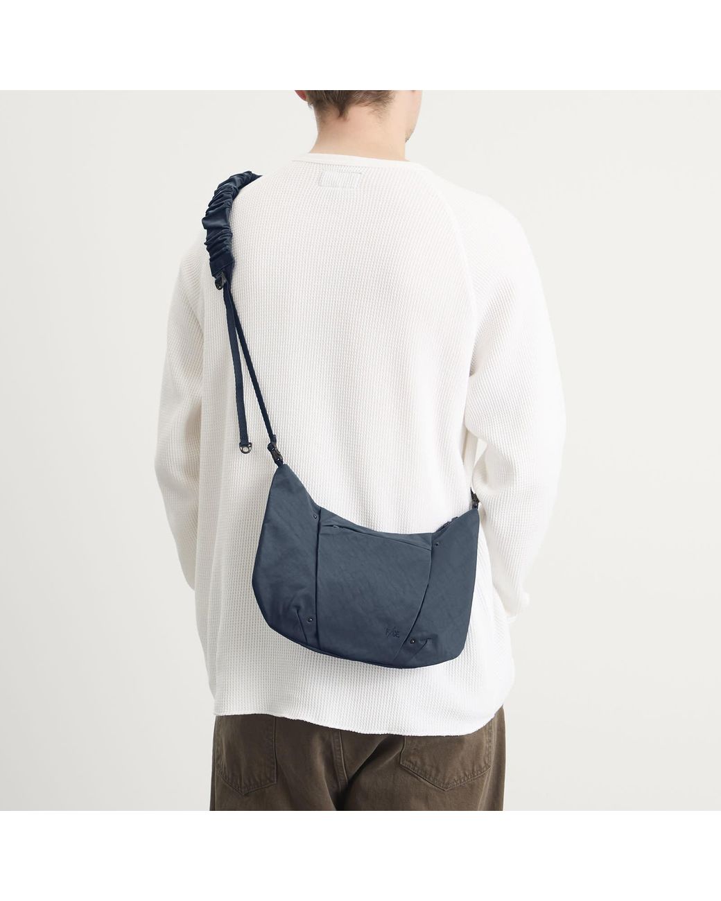 F/CE Blue Textured Twill Pouch