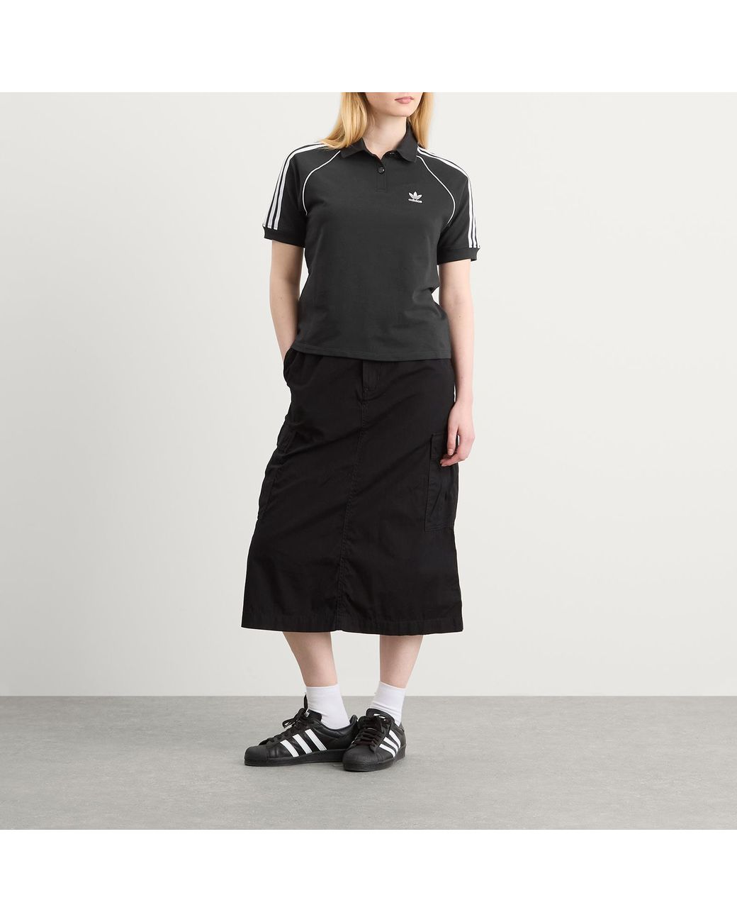 Adidas Black Sst Adicolor Short Sleeve Polo