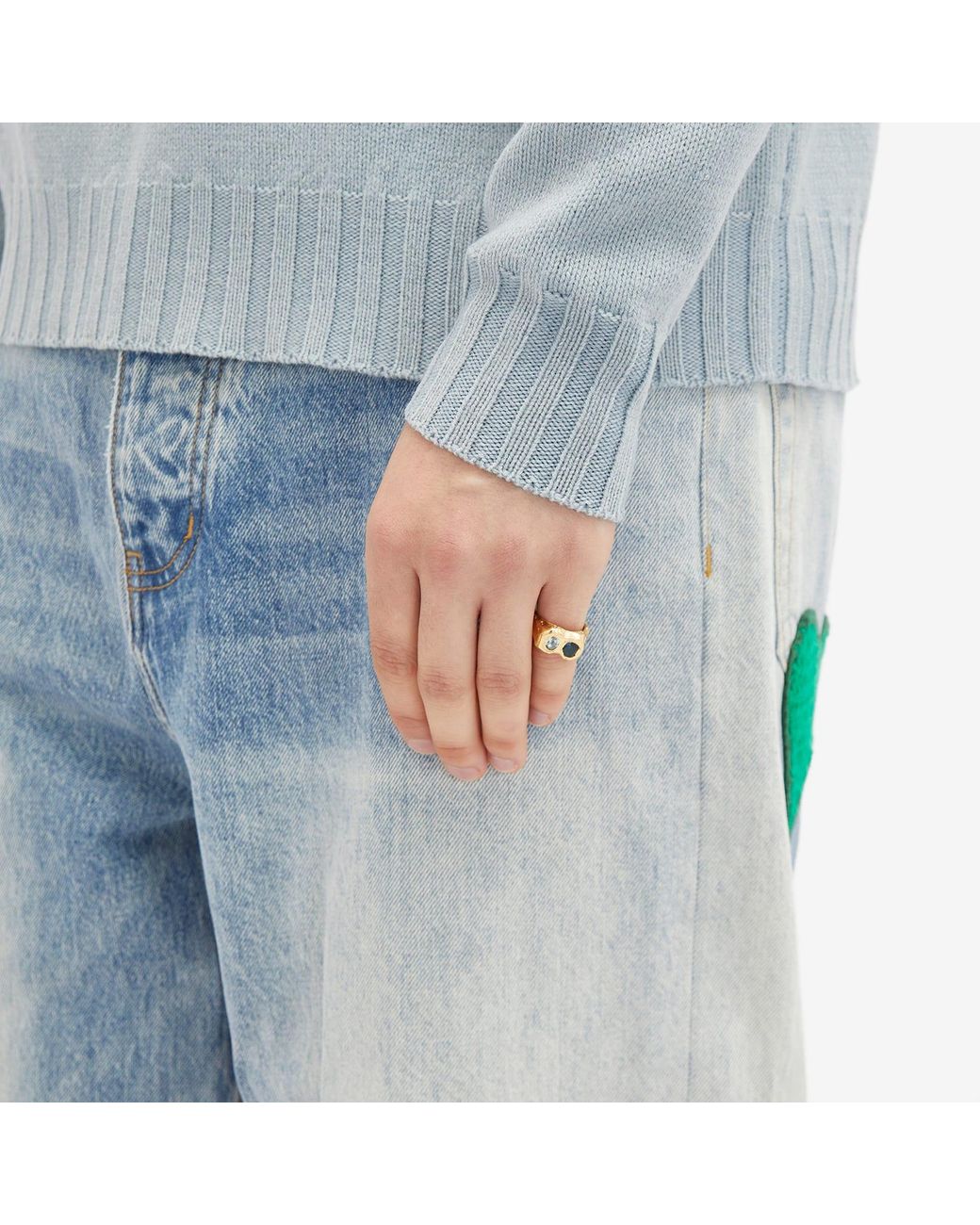SIMUERO Metallic Buzo Ring for men