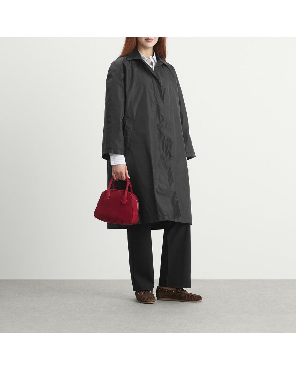DUNST Red Suede Boston Bag