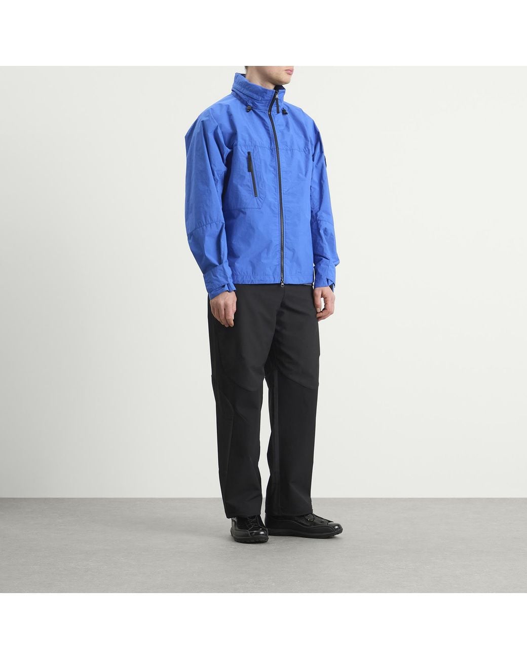 Stone Island Blue Metal Lamina Poly Ripstop Stand Collar Jacket for men