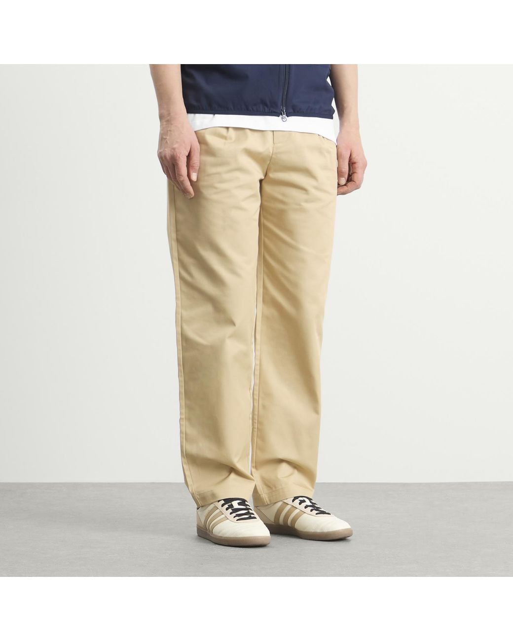 Malbon Natural Reverse Pleat Trouser for men