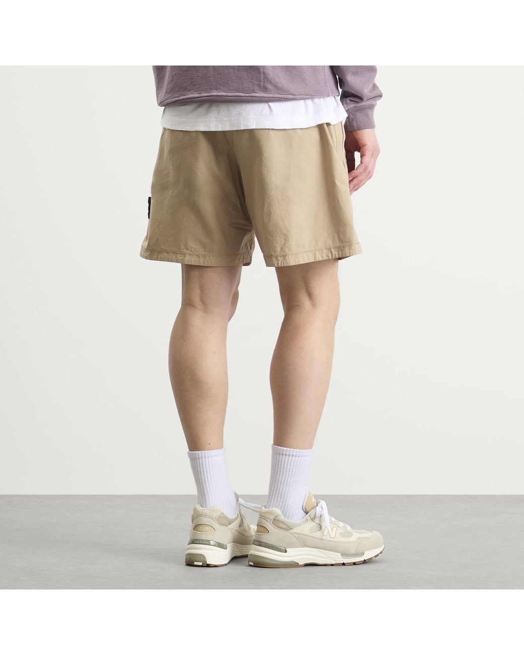Stone Island Natural Tela Paracadute Shorts for men