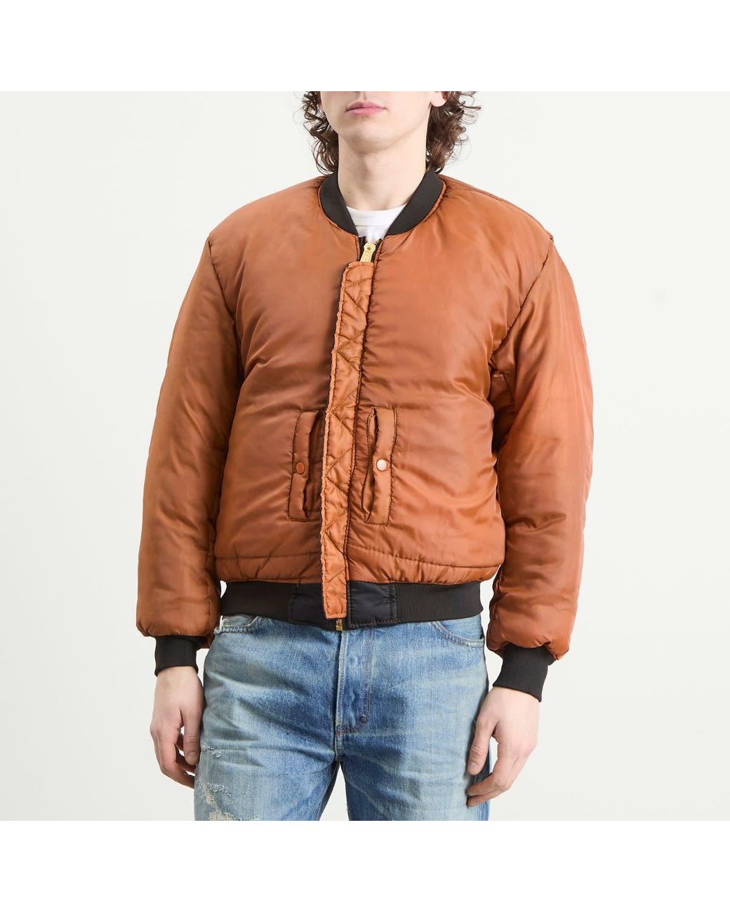 Mastercraft Union Black Washed Nylon Bomber Jacket for men