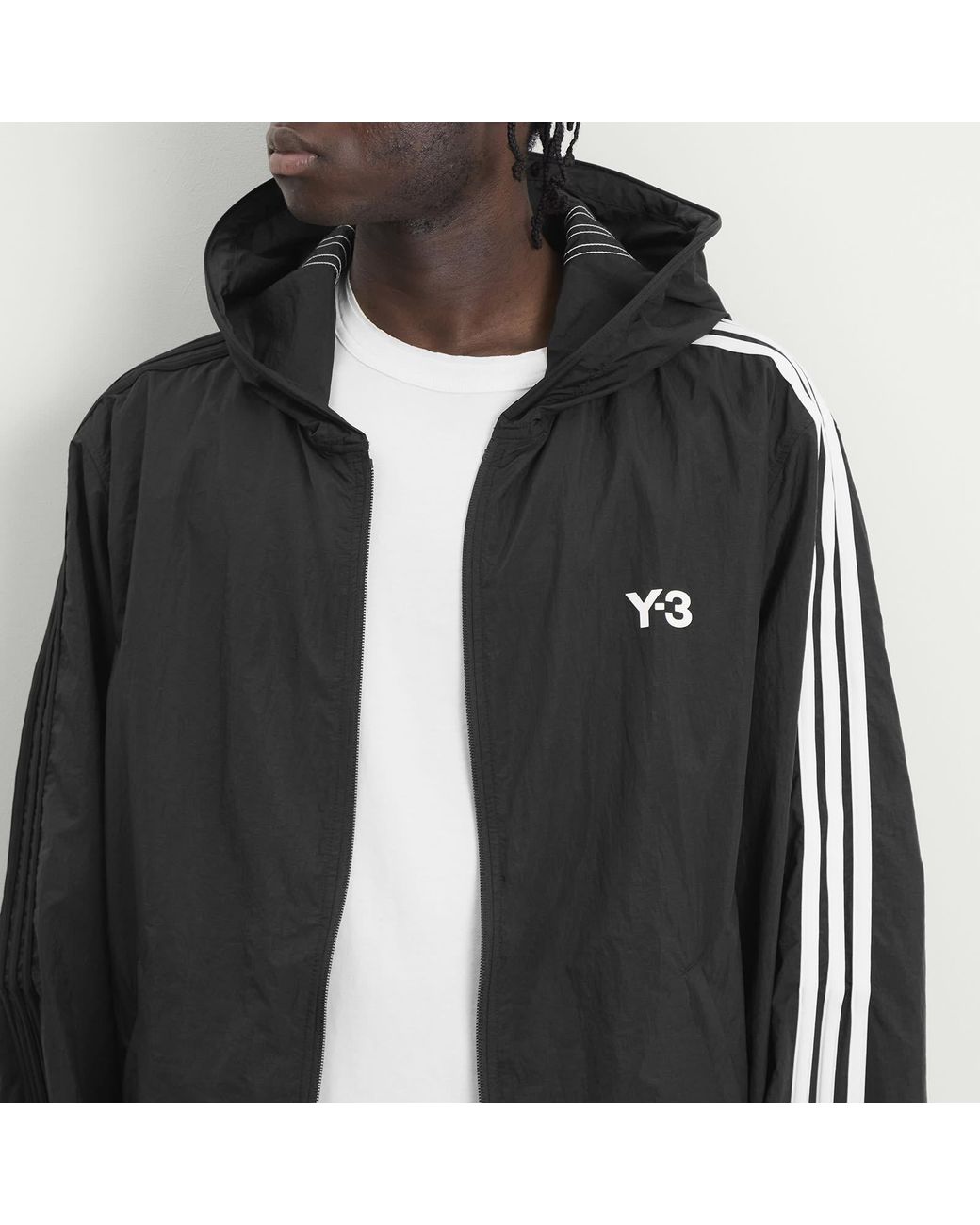Y-3 Black Wired Hooded Jacket for men