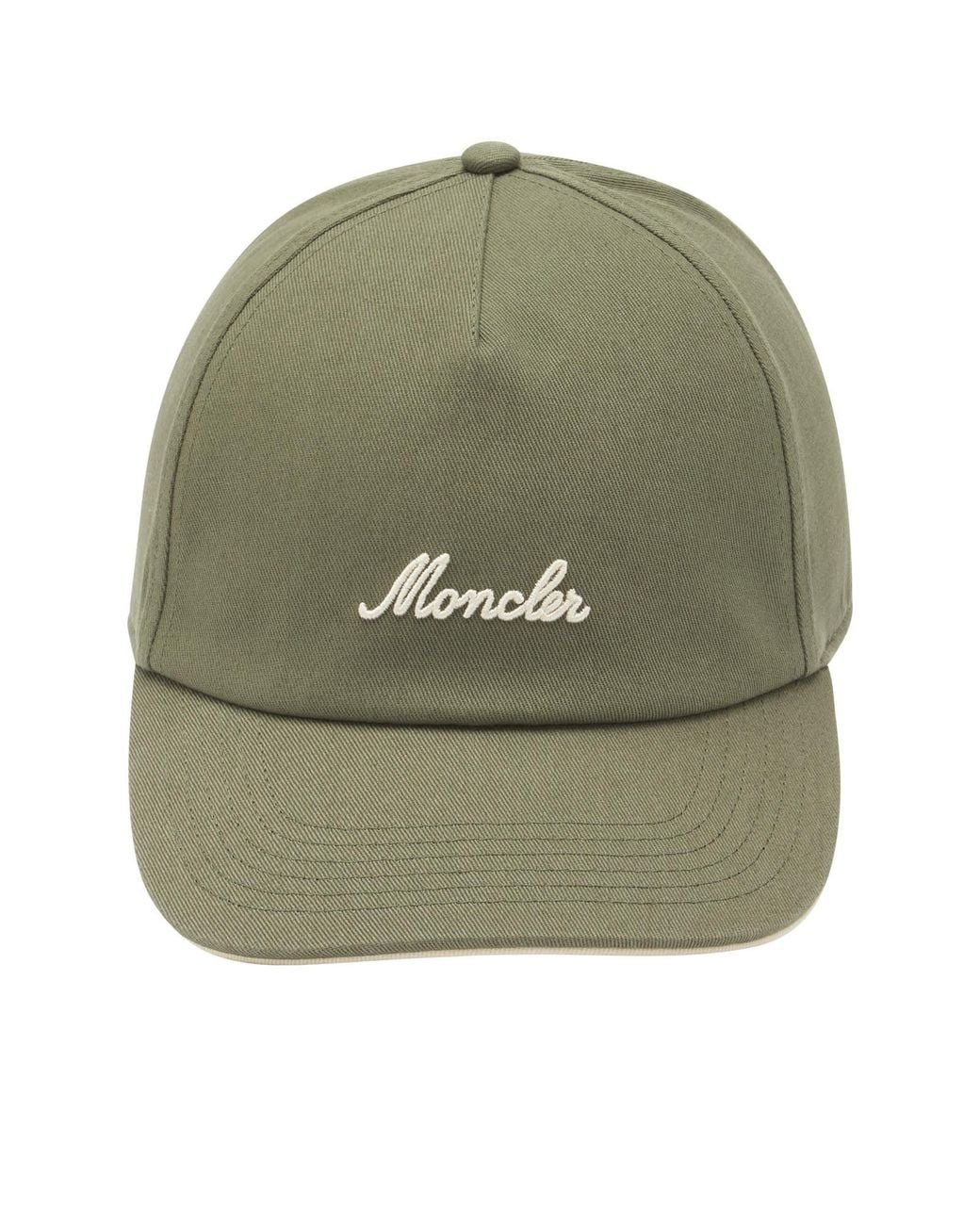 Moncler Green Cotton Archive Cap for men
