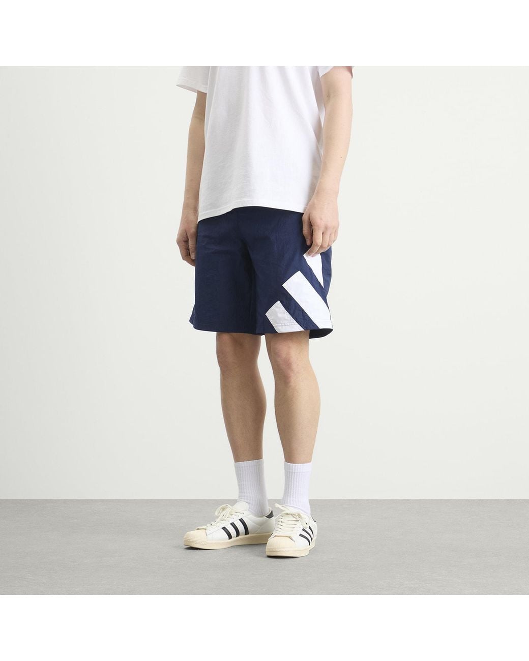 Adidas Blue Three Bar Logo Short for men