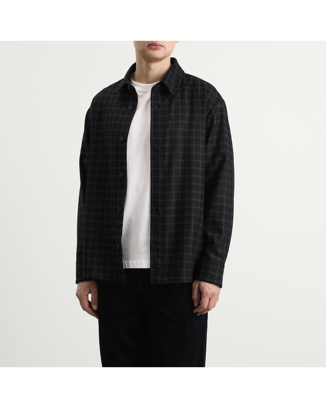 A.P.C. Black Bobby Wondowpane Check Overshirt for men