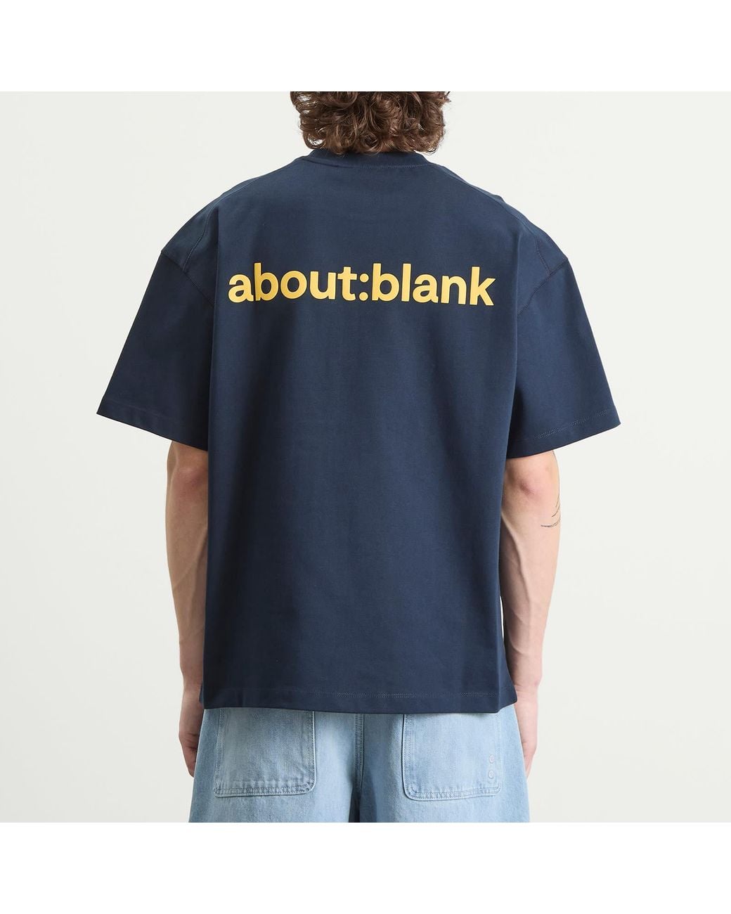About Blank Blue Reverse T-Shirt for men