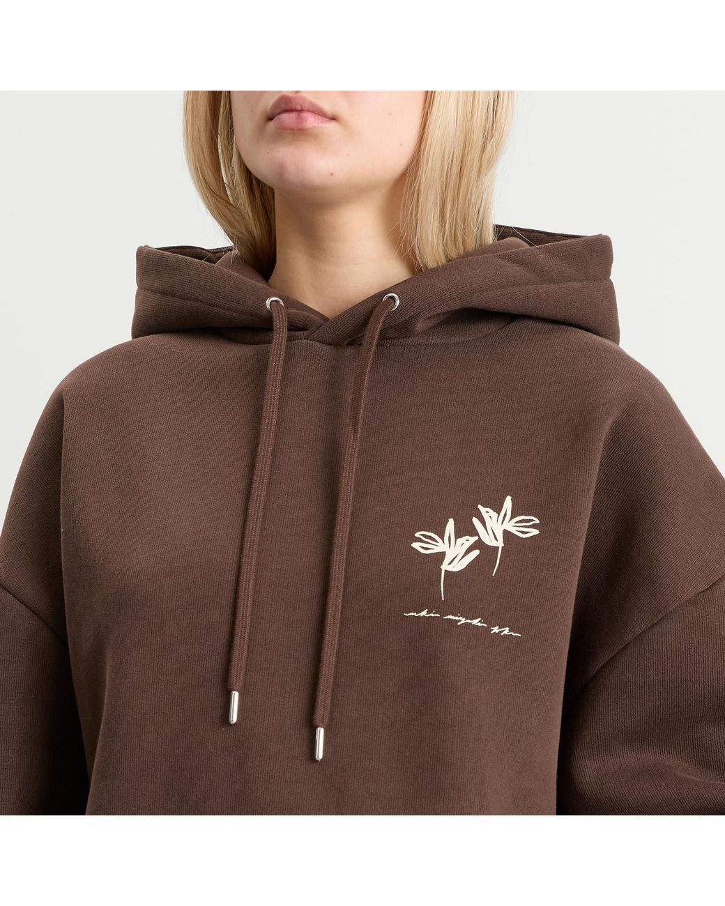 MKI Miyuki-Zoku Brown Ink Flower Hoodie