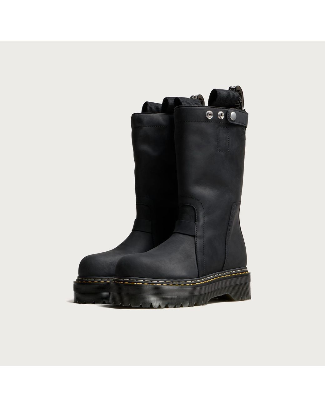 Rick Owens Black X Dr. Martens Quad Sole Pull On Boot