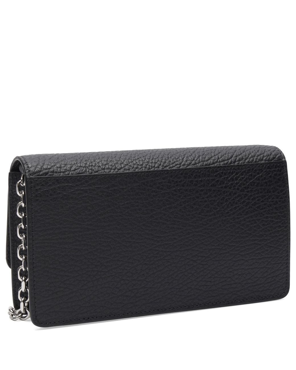 Maison Margiela Black Large Wallet With Chain