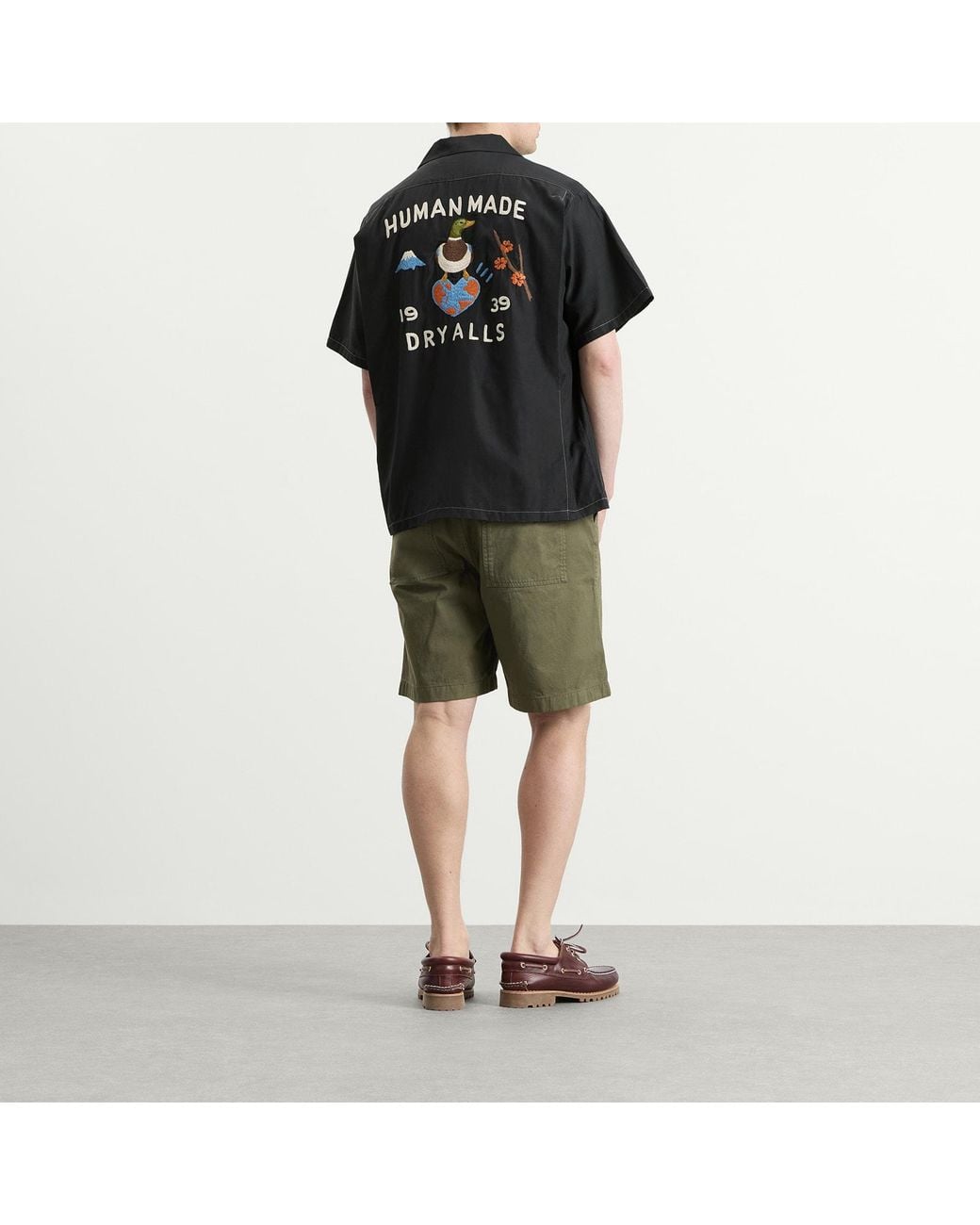 Human Made Black Embroidered Souvenir Shirt for men