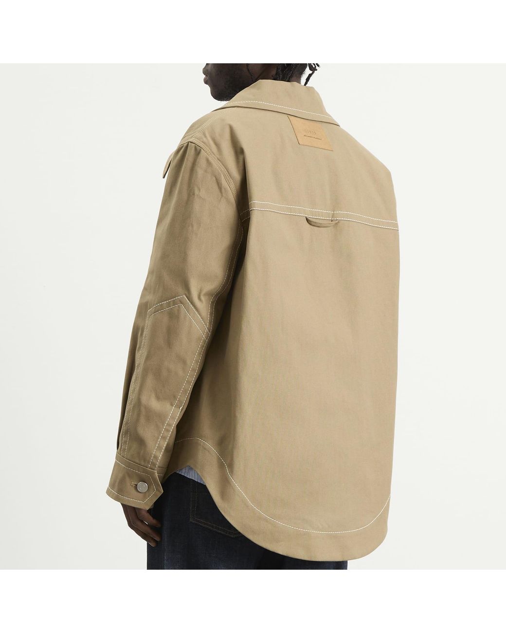 AMI Natural Worker Shirt Jacket for men