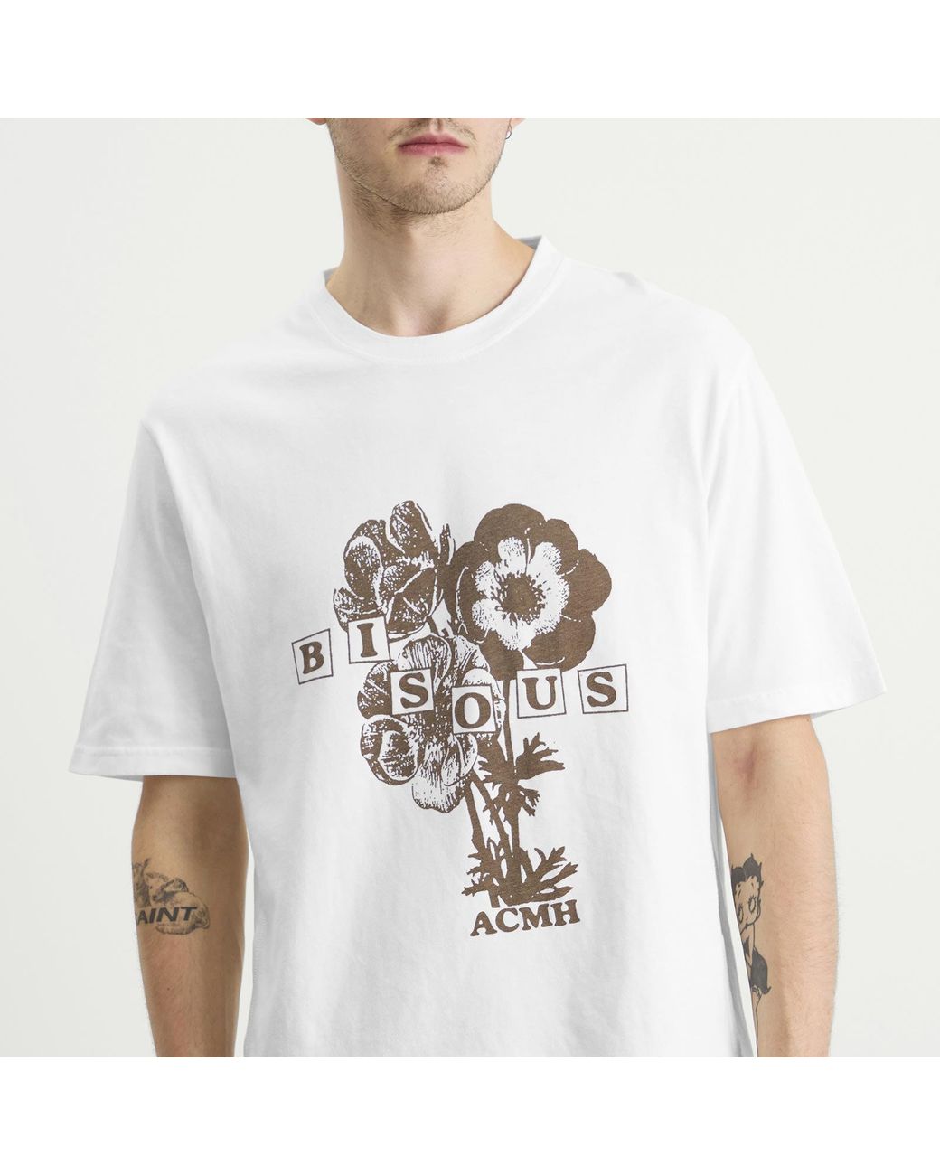 ACMH by Magic Castles White Bisous Ss T-Shirt for men