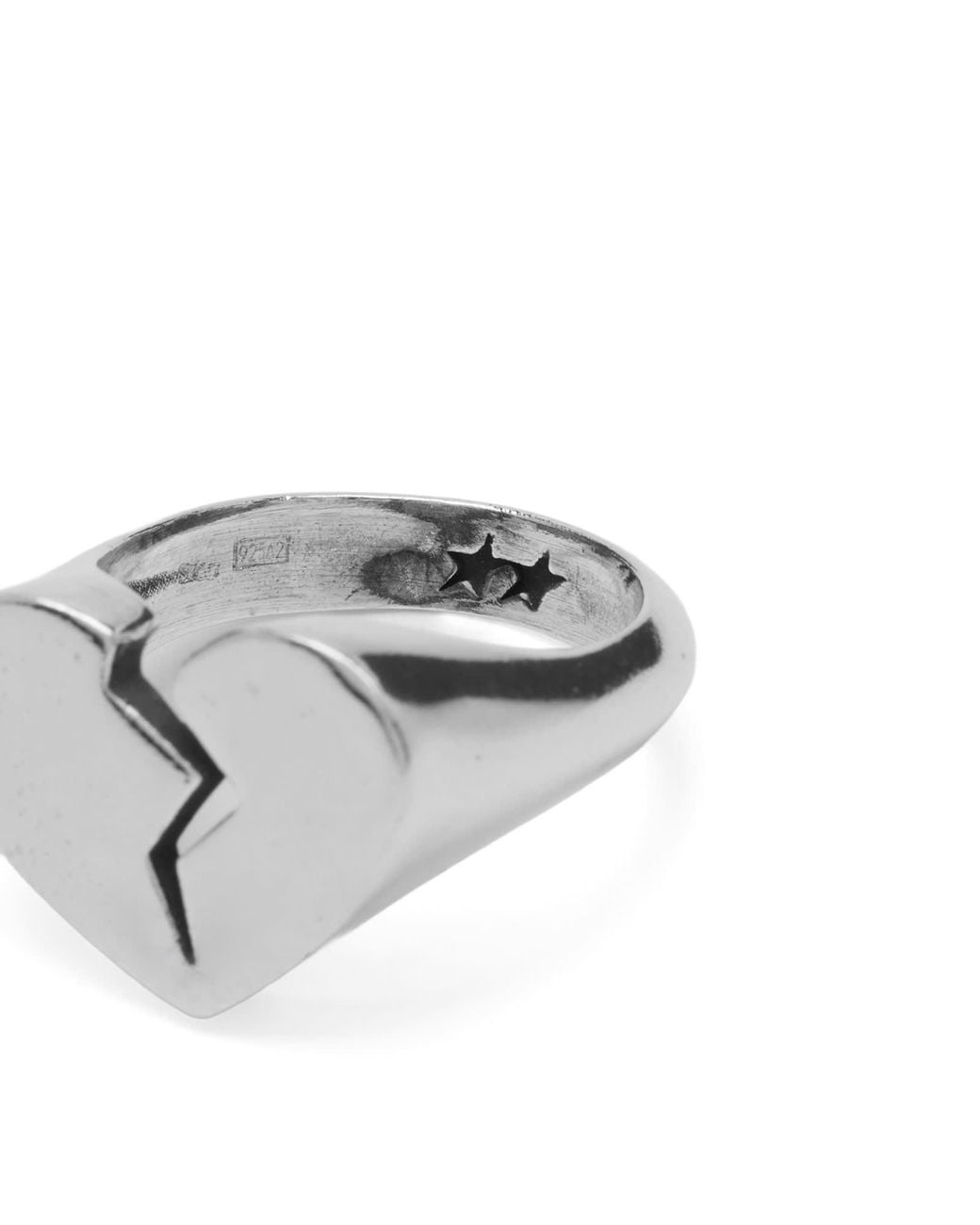 Twojeys Metallic Broken Heart Ring