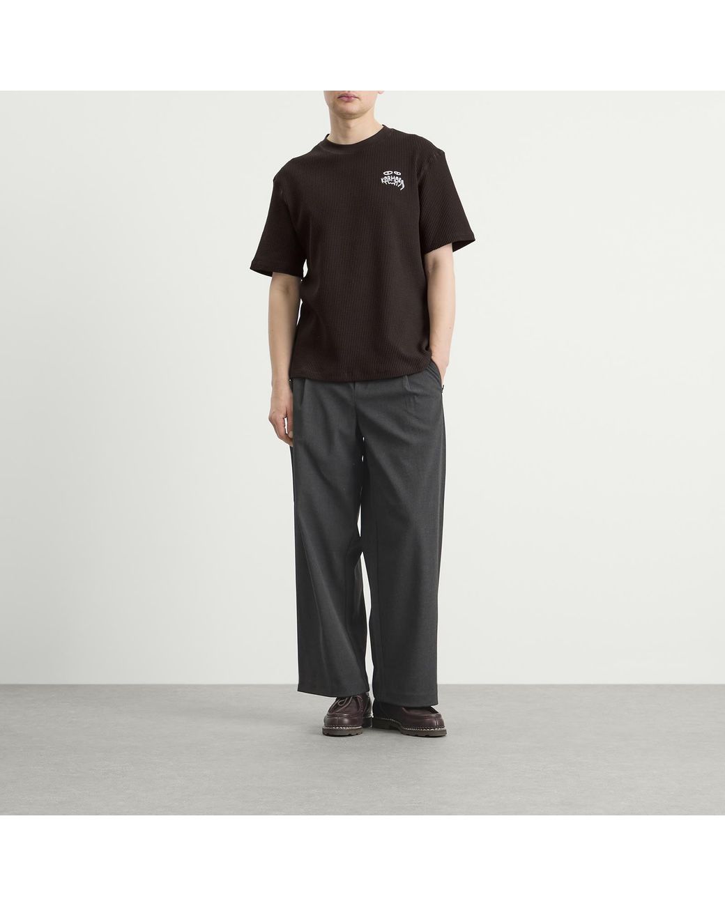 KARMA8A Black Rive Gaufre T-Shirt for men