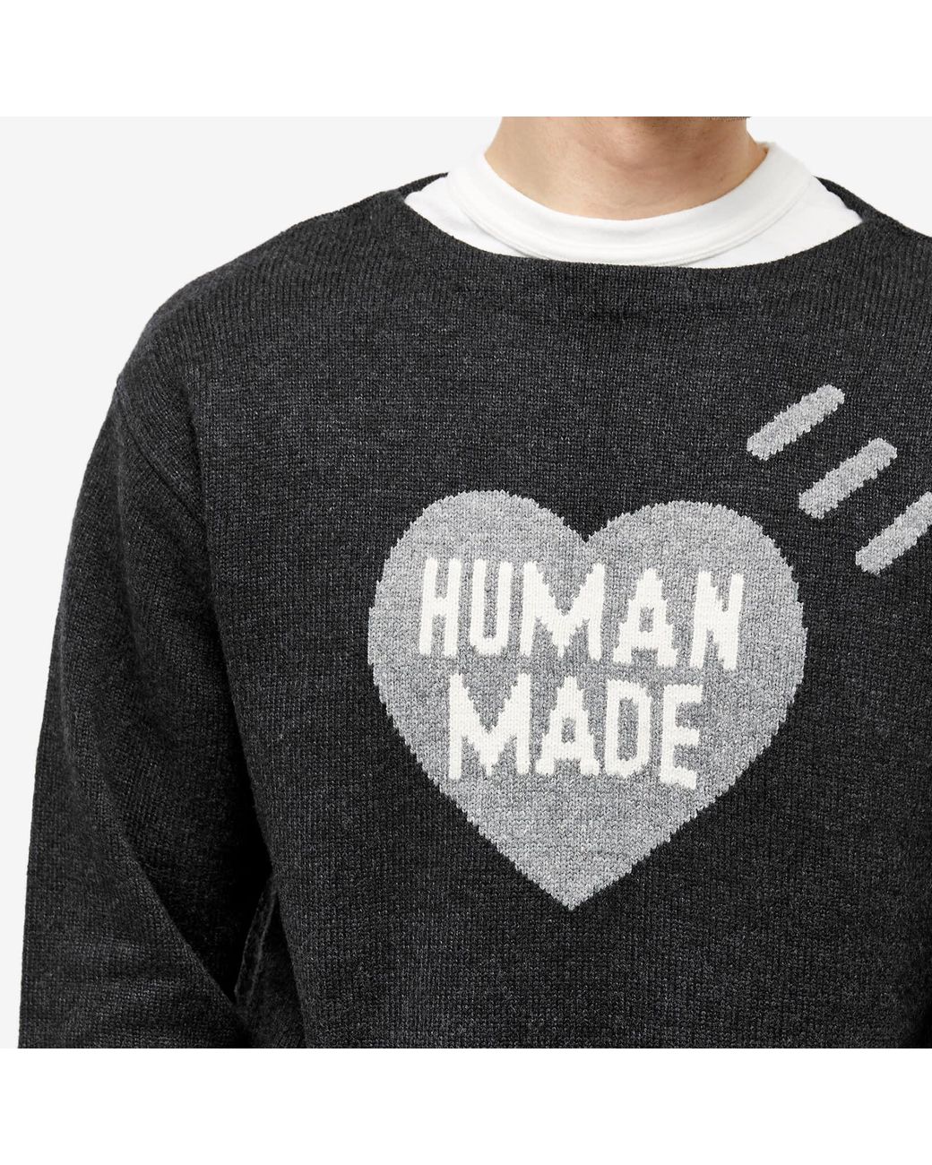 Human Made Heart Knit Sweater in Grey for Men | Lyst Canada Human Made Heart Knit Sweater in Grey for Men | Lyst Canada
