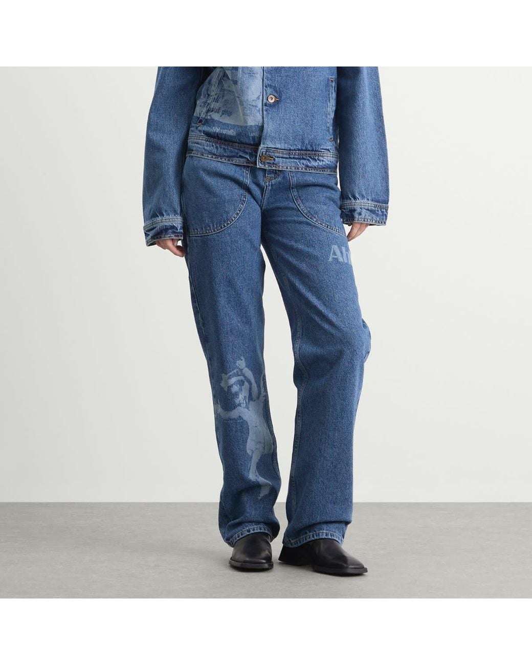 Ahluwalia Blue Laser Jeans