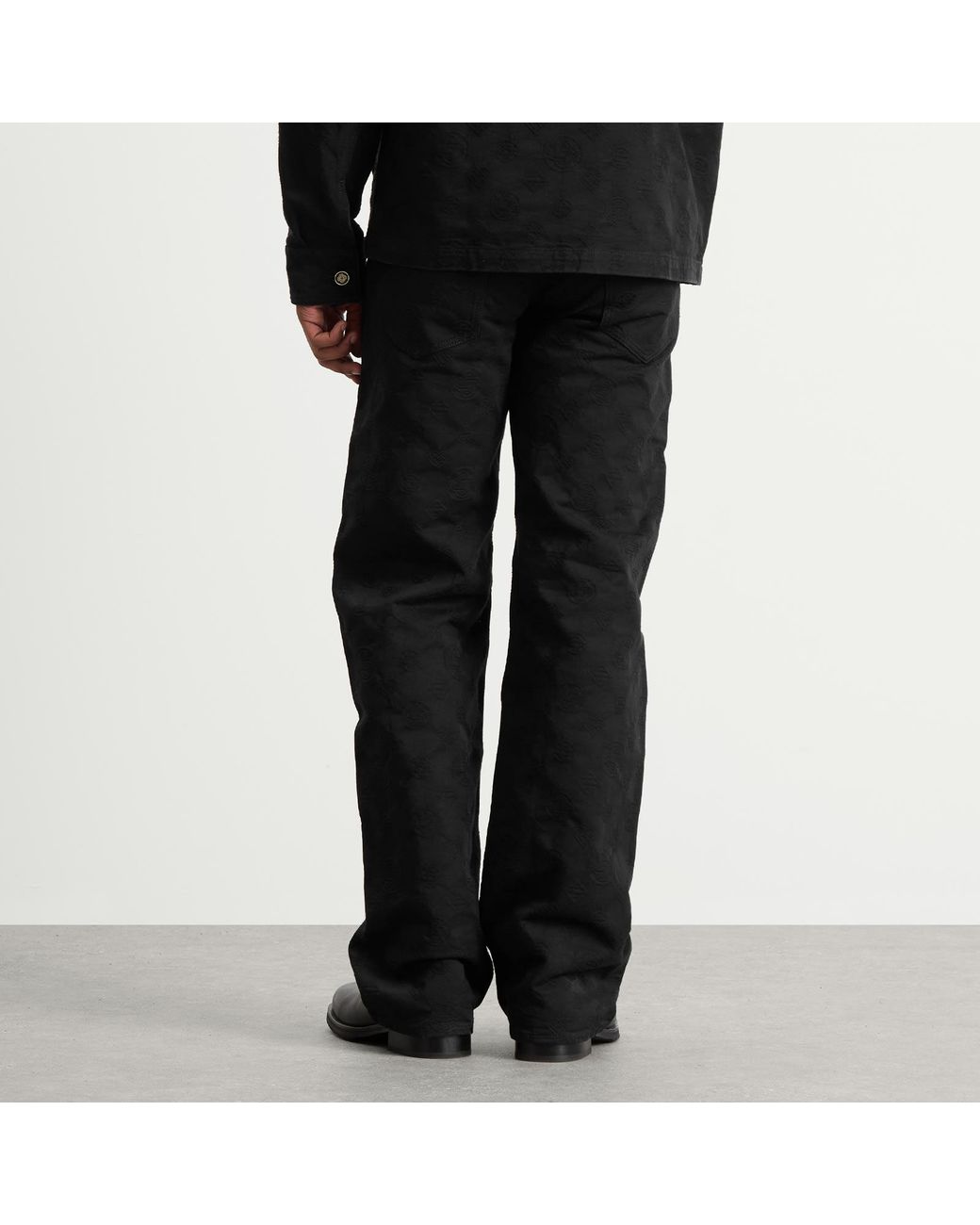 Casablanca Black Denim Straight Leg Monogram Jeans for men