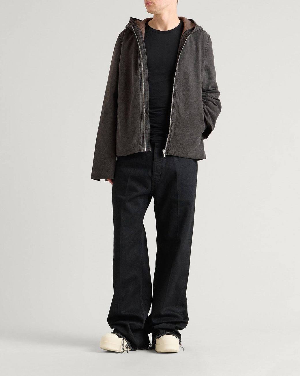 Rick Owens Gray Gimp Zipfront Jacket for men