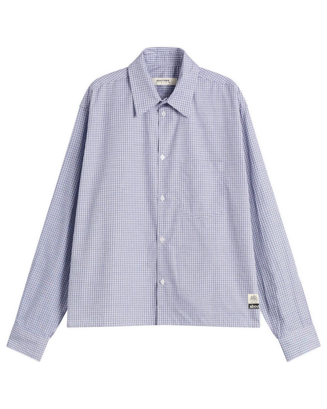 About Blank Blue End. X Check Shirt for men