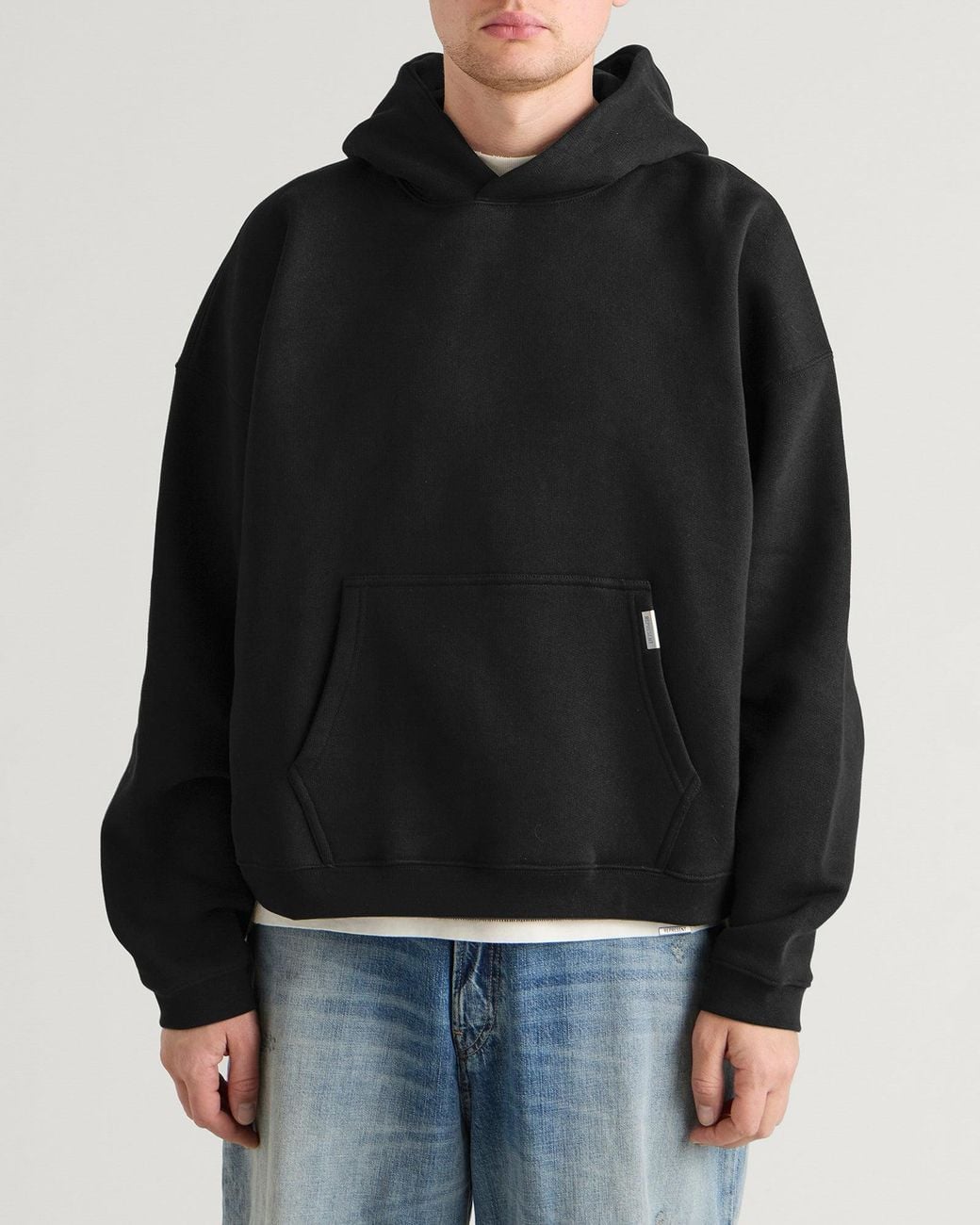 Represent Black Initial Boxy Hoodie for men