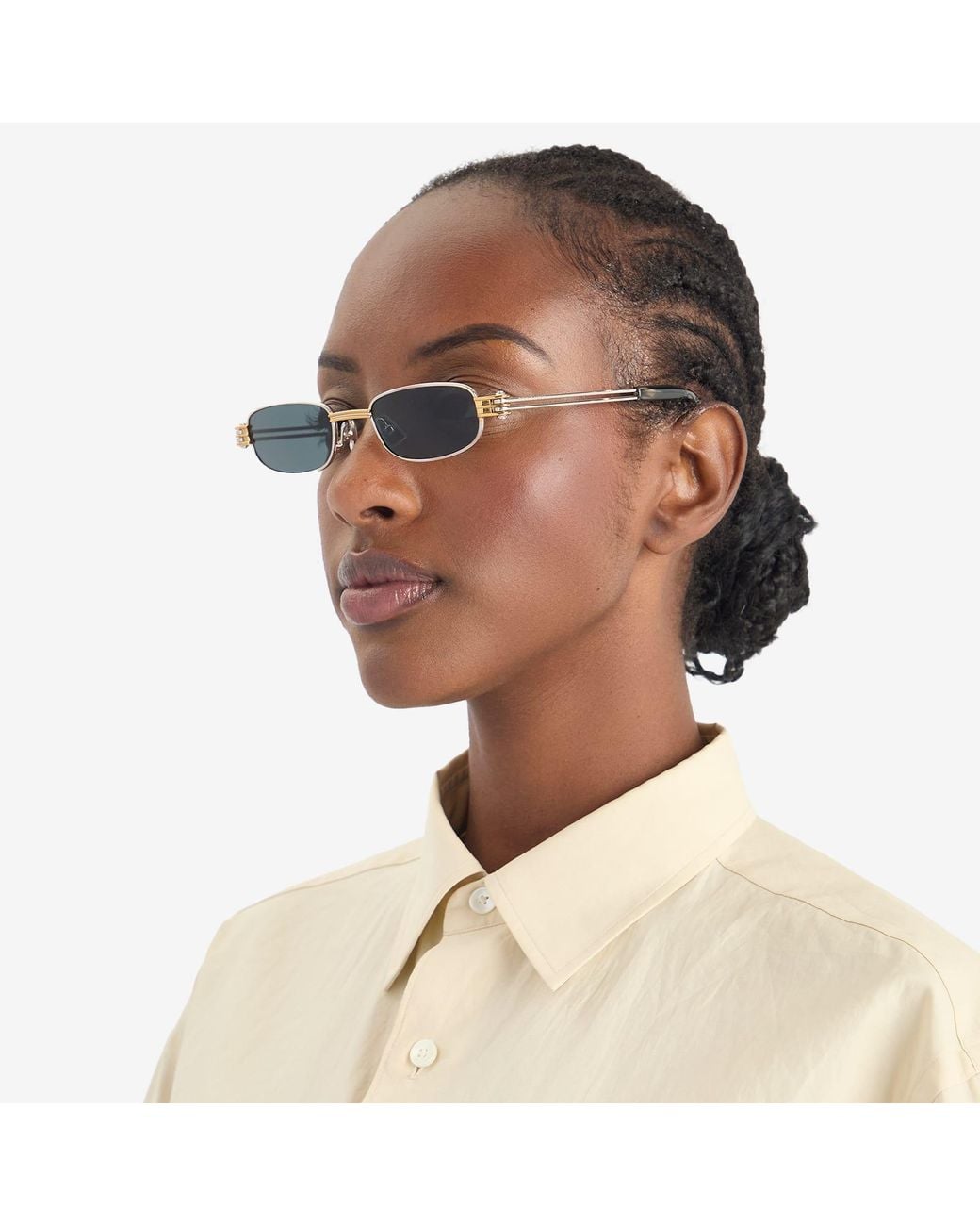 Bottega Veneta Bottega Veneta Bv1381S Sunglasses in Blue | Lyst display picture 1