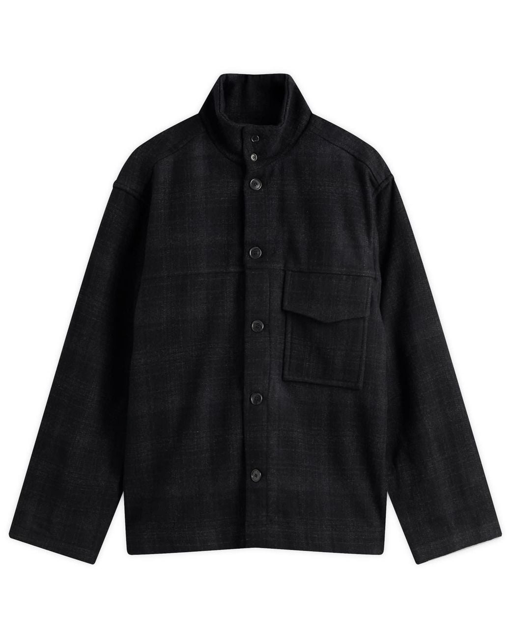 YMC Black Cruiser Check Shirt Jacket for men