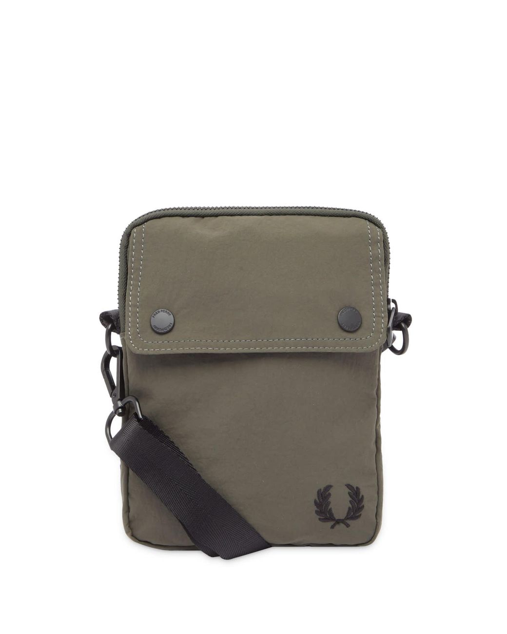 Fred Perry Crinkle Nylon Cross Body Bag Field in Grey for