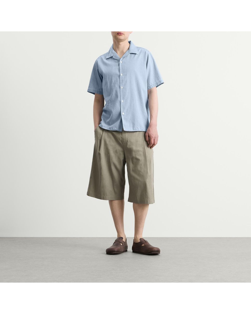 NN07 Blue Julio Chambray Vaation Shirt for men