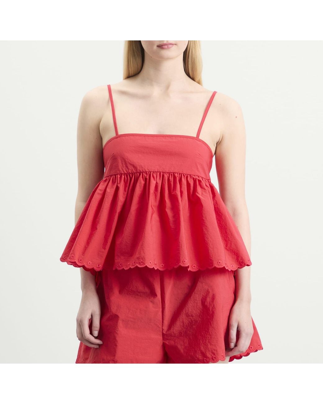 CECILIE BAHNSEN Red Selena Top