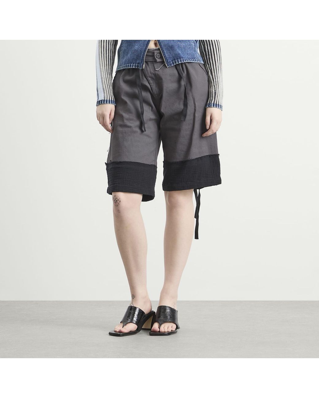 OTTOLINGER Gray Baggy Cargo Shorts