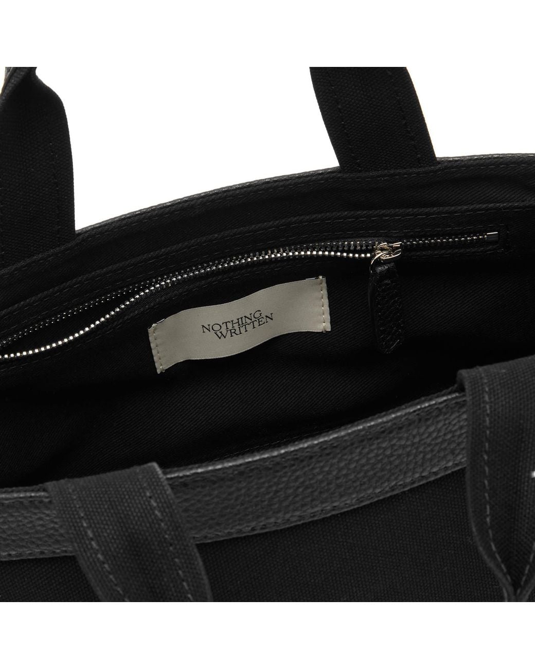 NOTHING WRITTEN Black 1967 Half Tote Bag