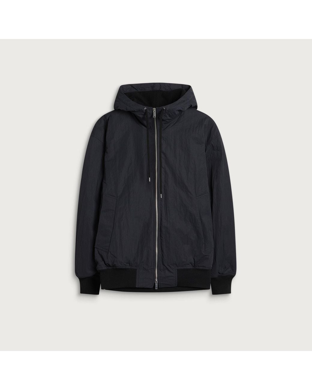 Studio Nicholson Black Wickett Wool Lined Hooded Jacket for men