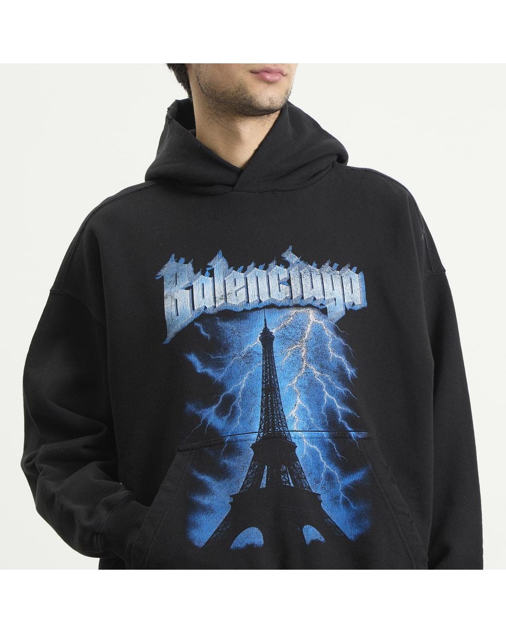 Balenciaga Black Metal Merch Paris Hoodie for men