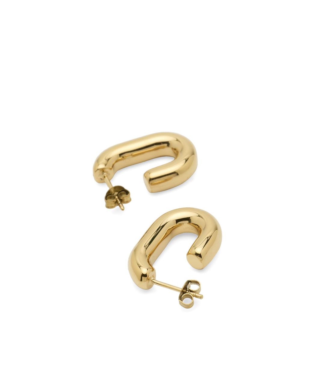 Missoma Metallic Chubby Oval Small Hoop Earrings