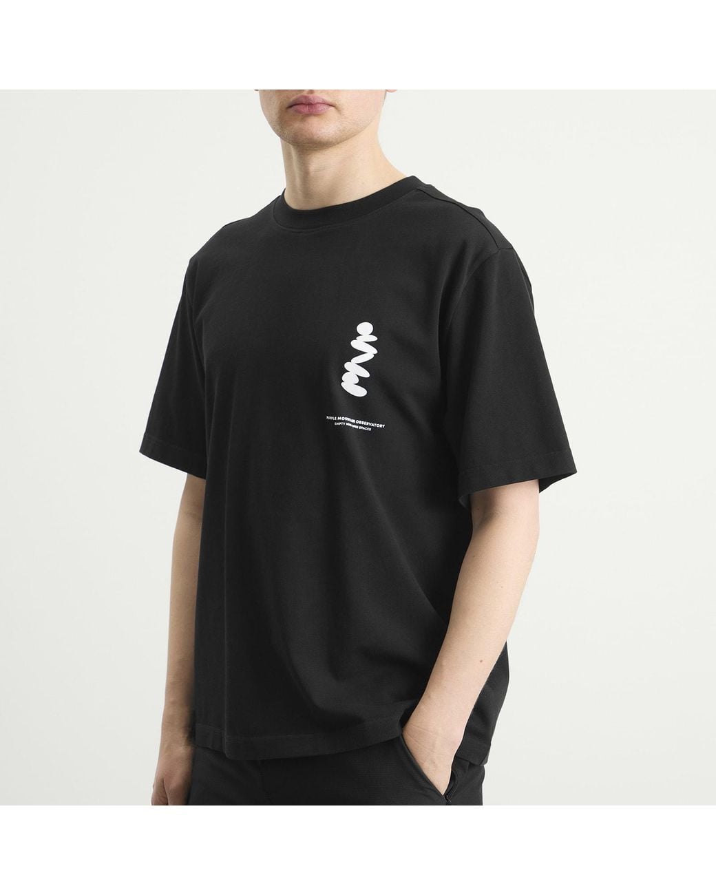 Purple Mountain Observatory Black Boulder T-Shirt for men