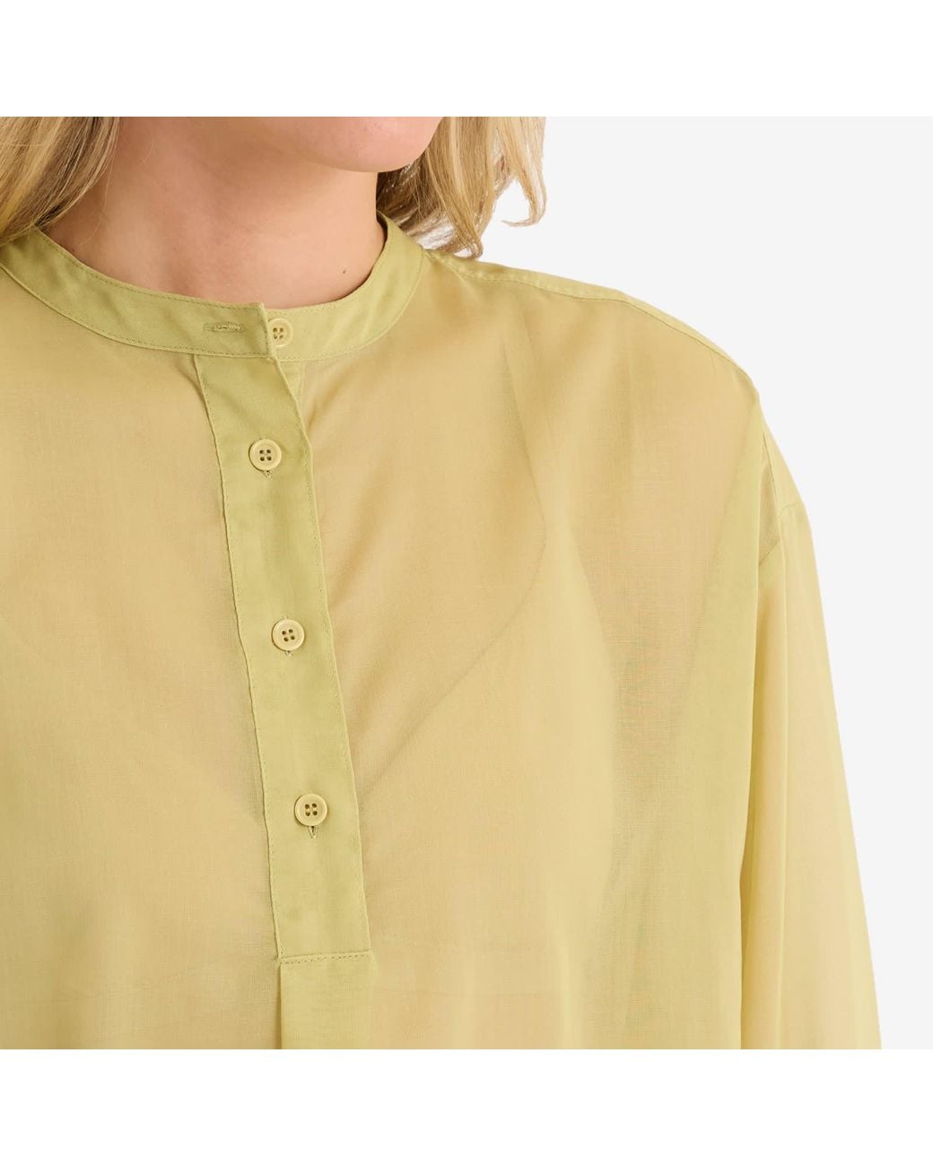 Yellow Button Color Code YMC Ovelia Shirt in Yellow | Lyst