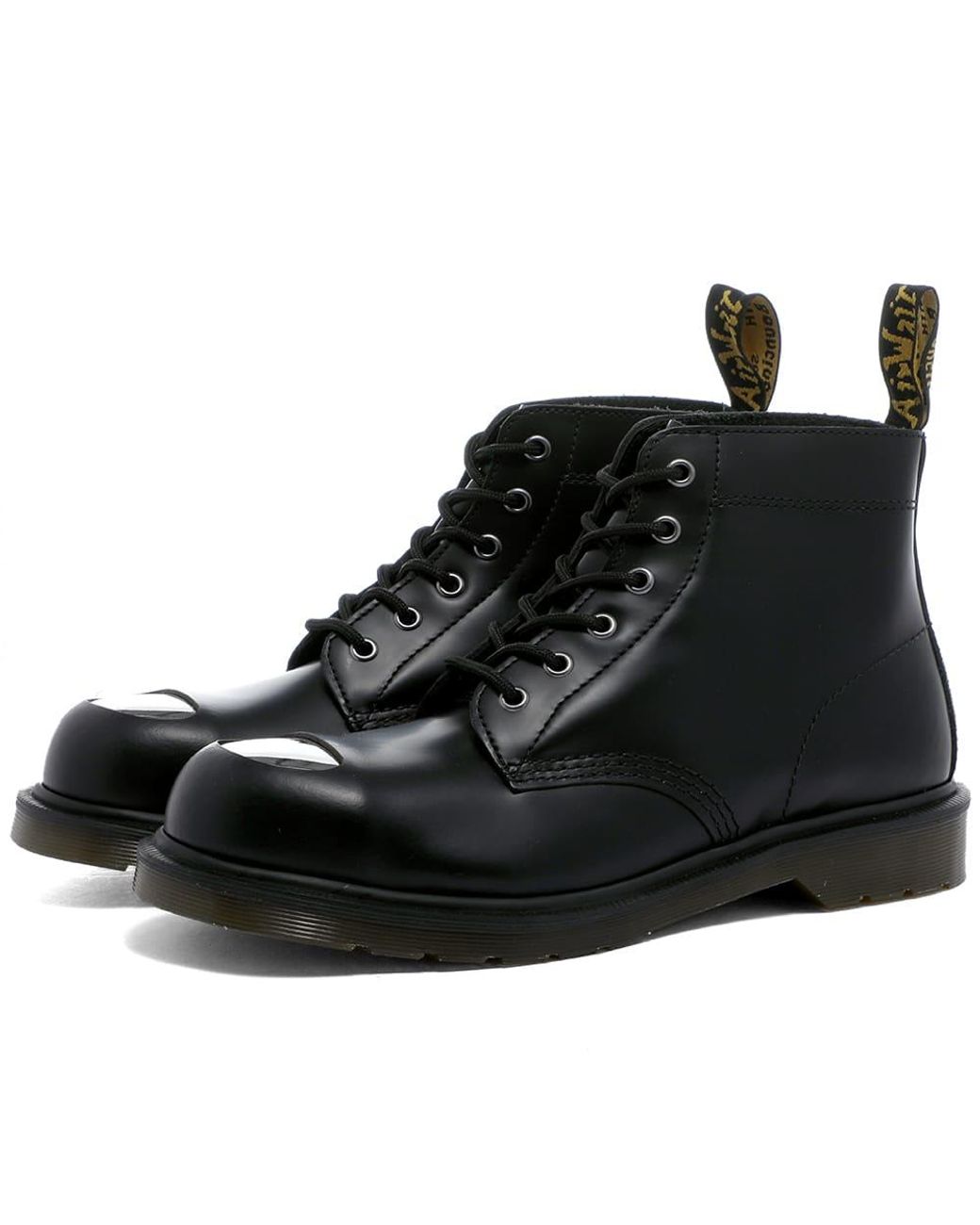 Dr. Martens Leather 101 Exposed Steel Toe Boot in Black for Men | Lyst