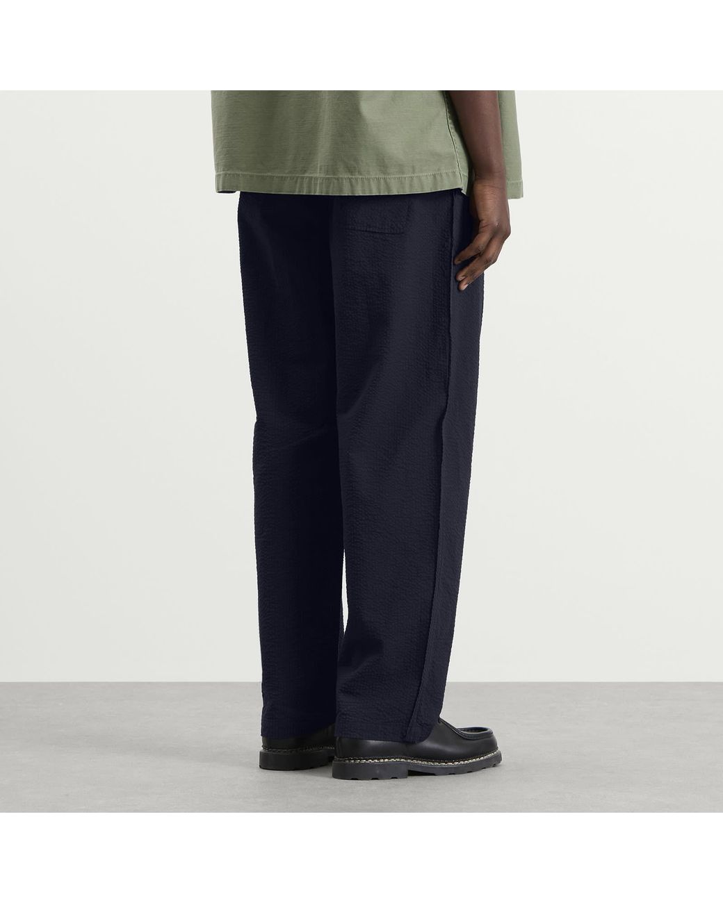 Folk Blue Wide Fit Trouser for men